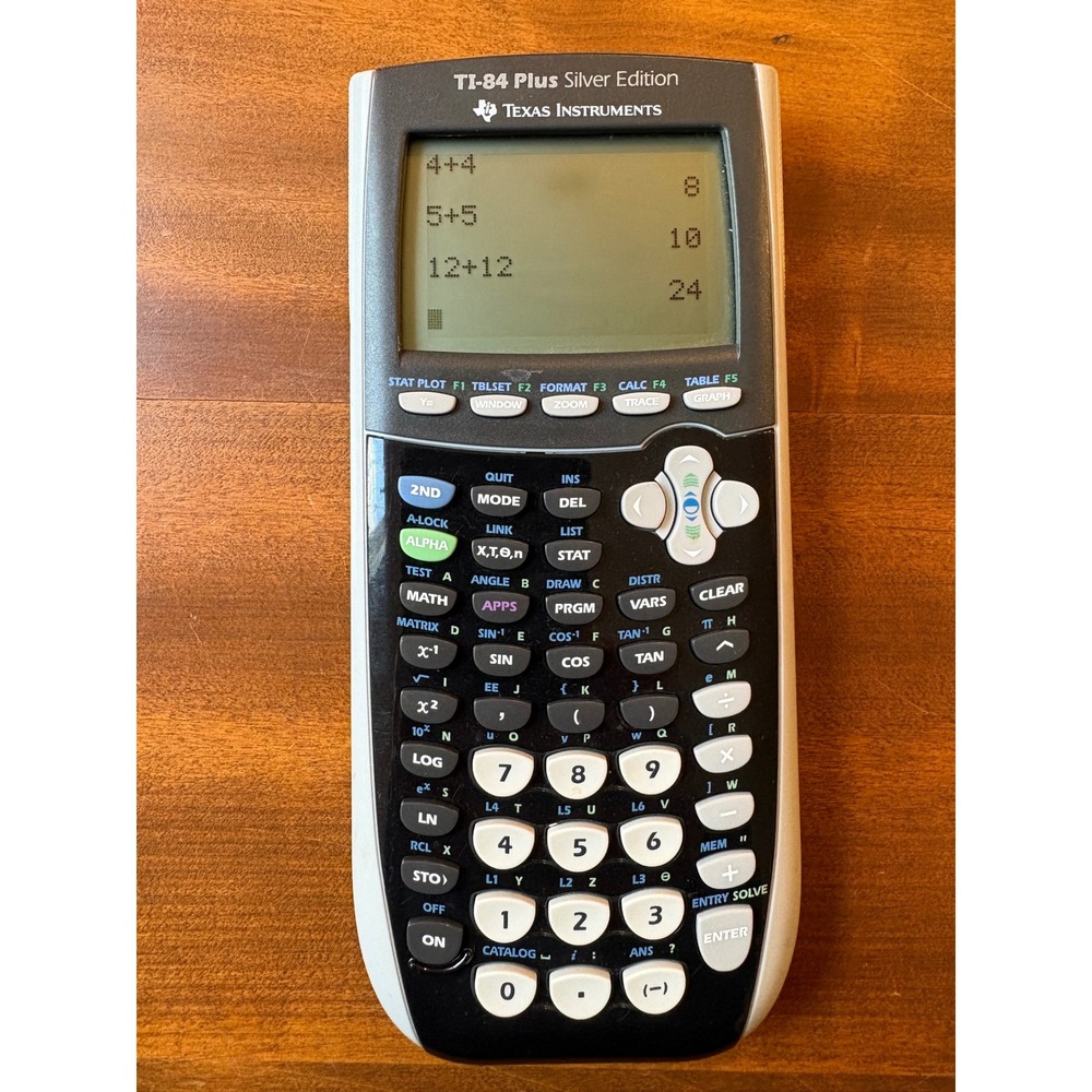 Texas Instruments TI-84 Plus Silver Edition Graphing Calculator Silver Black